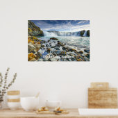 Godafoss Wasserfälle, Island Poster (Küche)
