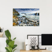Godafoss Wasserfälle, Island Poster (Heimbüro)