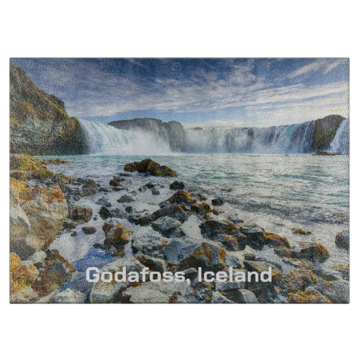 Godafoss Wasserfälle, Island Schneidebrett (Vorderseite)