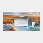 Godafoss Wasserfälle, Island Schreibtischunterlage (Tastatur & Maus)