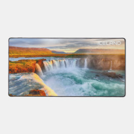Godafoss Wasserfälle, Island Schreibtischunterlage