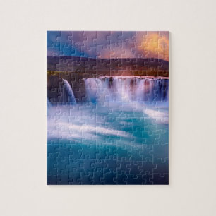 Goðafoss waterfall in Iceland Puzzle