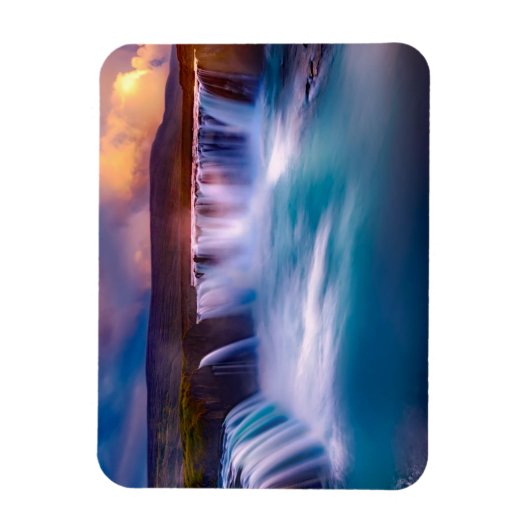 Goðafoss Waterfall Island Magnet (Vertikal)