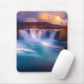 Goðafoss Waterfall Island Mousepad (Mit Mouse)