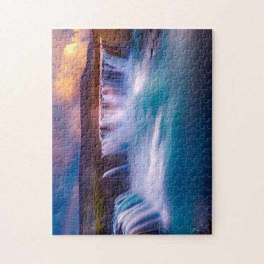 Goðafoss Waterfall Island Puzzle (Vertikal)