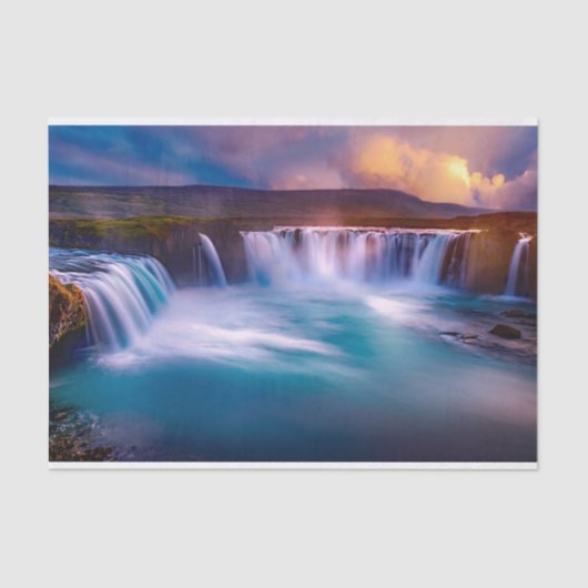 Goðafoss Waterfall Island Tissue Paper Seidenpapier (Vorderseite)