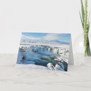 Godafoss Waterfall Landscape Karte