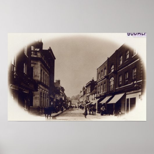 Godalming High Street, Surrey, c.1900 Poster (Vorne)
