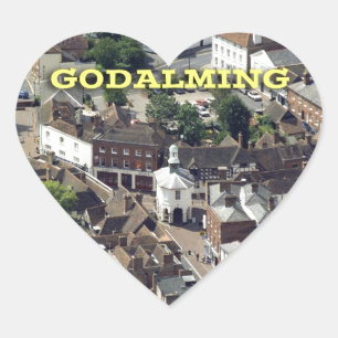 Godalming Surrey England Herz-Aufkleber