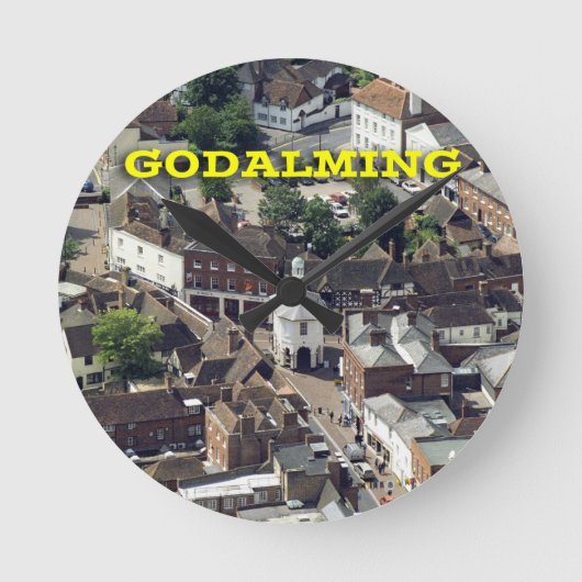 Godalming Surrey England Runde Wanduhr (Vorderseite)