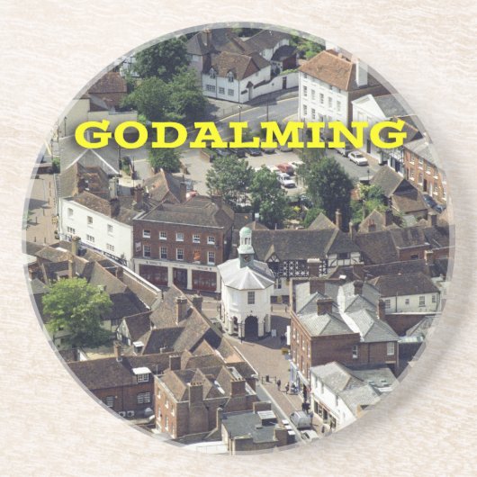 Godalming Surrey England Sandstein Untersetzer (Vorne)