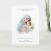 Godchild Baptisbaby Girl Christening Mary Jesus Karte (Vorderseite)