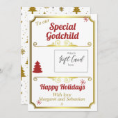 Godchild Christmas Geschenkkartenhalter (Vorne/Hinten)