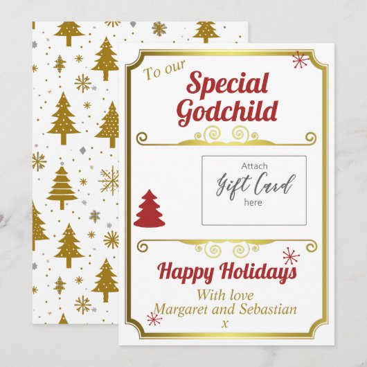 Godchild Christmas Geschenkkartenhalter (Vorne/Hinten)