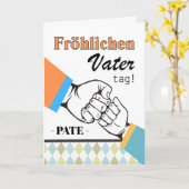 Goddad German Vatertag Fist Bump Karte (Gelbe Blume)