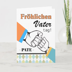 Goddad German Vatertag Fist Bump Karte