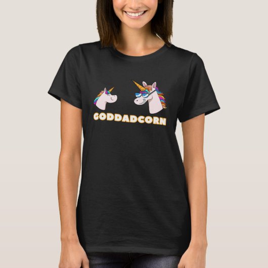 Goddadcorn Goddad 1 Kid Godfather Unicorn Father's T-Shirt (Vorderseite)