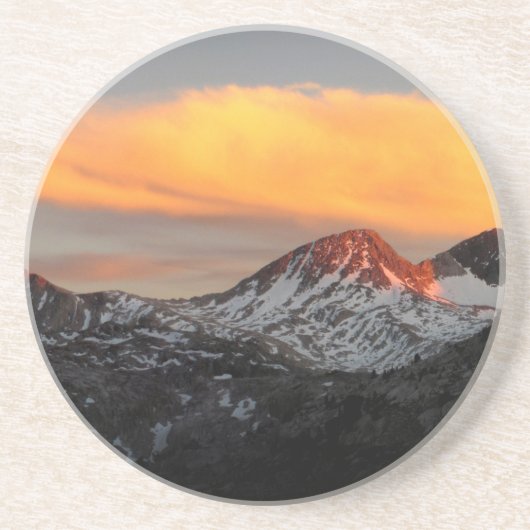 Goddard Divide Alpenglow - John Muir Trail Getränkeuntersetzer (Vorne)