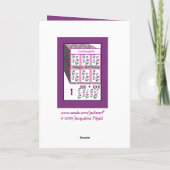 GODDAUGHTER - Alles Gute zum 1. Geburtstag Karte (Rückseite)