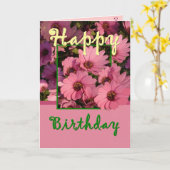 GODDAUGHTER - Geburtstag mit Pink Daisy Blume Karte (Gelbe Blume)