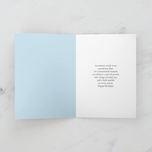 Goddaughter Happy January Birthday Owl Cake Karte (Innenseite)