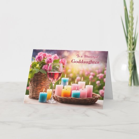 Goddaughter Happy Mothers Day  Feiertagskarte (Vorderseite)