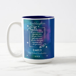 Goddaughter High School Graduation Name Year  Zweifarbige Tasse