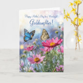 Goddaughter Mothers Day with Garden Flowers  Karte (Gelbe Blume)