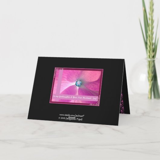 GODDAUGHTER & New Husband Wedding Gratulation Karte (Rückseite)