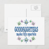 Goddaughters Sparkle Postkarte (Vorne/Hinten)