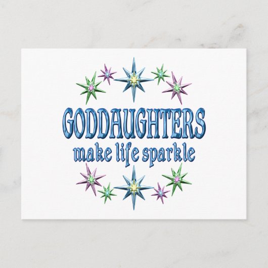 Goddaughters Sparkle Postkarte (Vorderseite)