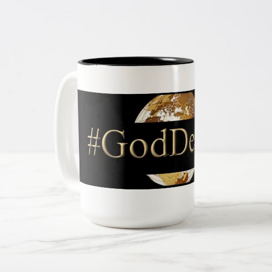 #GODDEEPER (TM) Schwarzes 15 Unze Zwei-Ton Tasse (Vorderseite Links)