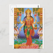 Goddes laxshmi postkarte (Vorne/Hinten)