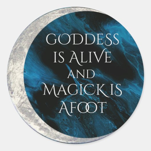 Goddess Alive Round Sticker (Vorderseite)
