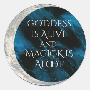 Goddess Alive Round-Sticker Runder Aufkleber