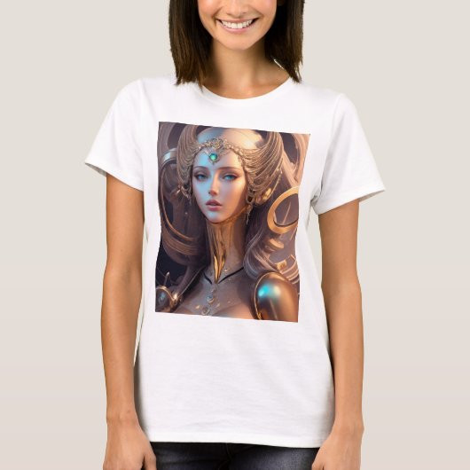 Goddess Aphrodite Cyborg T-Shirt (Vorderseite)