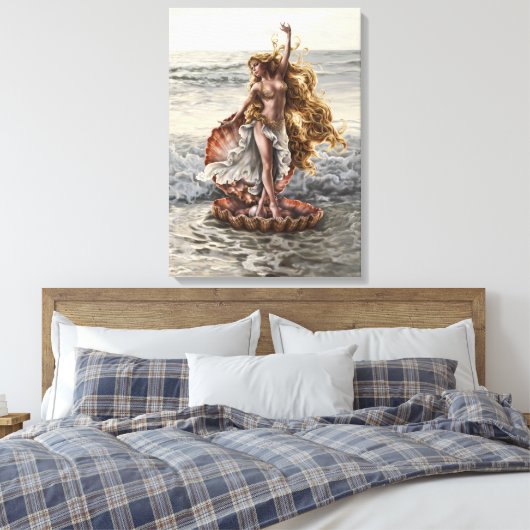 Goddess Aphrodite Stretched Canvas Print Leinwanddruck (Insitu (Schlafzimmer))
