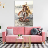 Goddess Aphrodite Stretched Canvas Print Leinwanddruck (Insitu (Wohnzimmer))