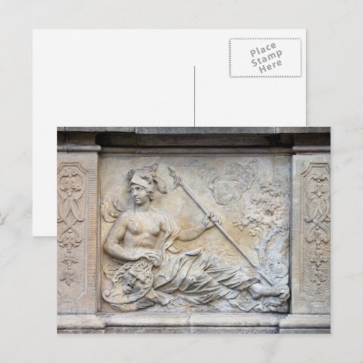 Goddess Athena Relief Postkarte (Vorne/Hinten)