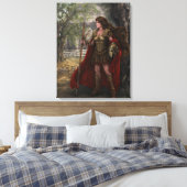 Goddess Athena Stretched Canvas Print Leinwanddruck (Insitu (Schlafzimmer))