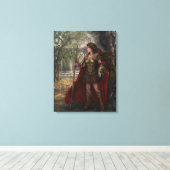Goddess Athena Stretched Canvas Print Leinwanddruck (Insitu (Holzboden))