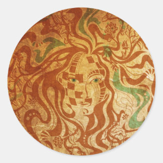 Goddess-Aufkleber Runder Aufkleber