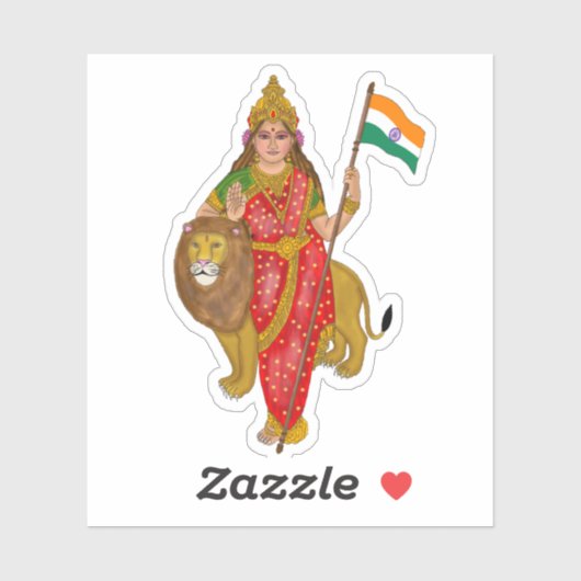 Goddess Bharat Mata Stickers Aufkleber (Blatt)