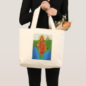 Goddess Bharat Mata Tote Bag Jumbo Stoffbeutel (Vorderseite (Produkt))