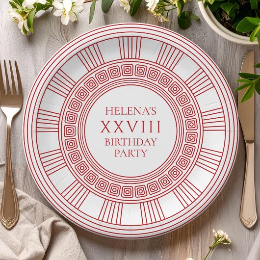 Goddess Birthday Party in Rosa Pappteller