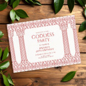 Goddess Birthday Party mit rosa Tempel Einladung