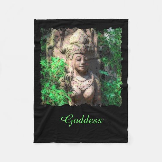 Goddess Black Fleece Blanket (Vorderseite)