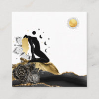 *~* Goddess Black Gold Hair Moon Sun