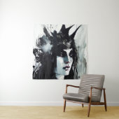 Goddess Black Ink Painting Wandteppich (Beispiel)