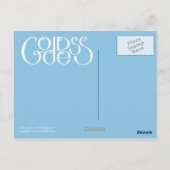Goddess blass blue Postcard Postkarte (Rückseite)